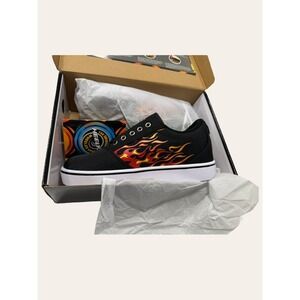Heelys Wheeled Footwear Skate Shoe - Black/Red Flames